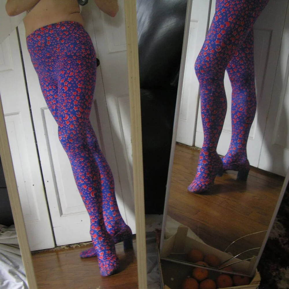 Vintage Mod 1969 Peter Max 'Cosmic 60's' Pant-T-Boots Stars & Moons Sz 9/10L